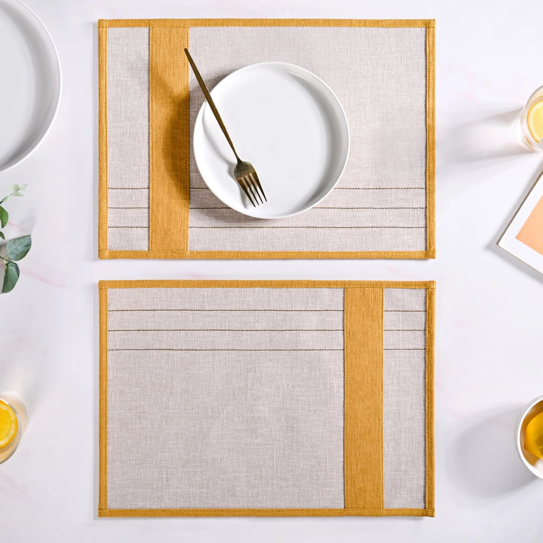 Sunny Row Dining Table Mat Set Of 6 - Image 8