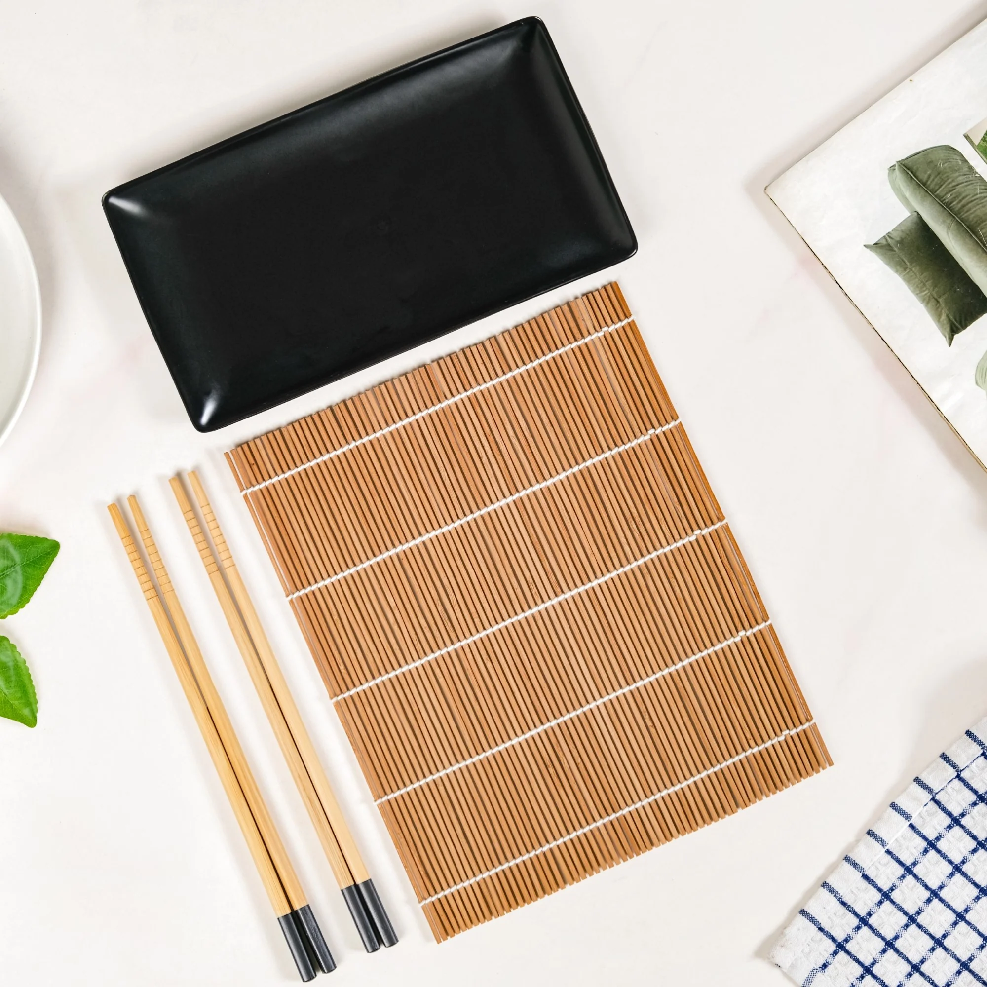 Sushi Kit With Rolling Mat And Chopsticks Set Of 4 - Image 2