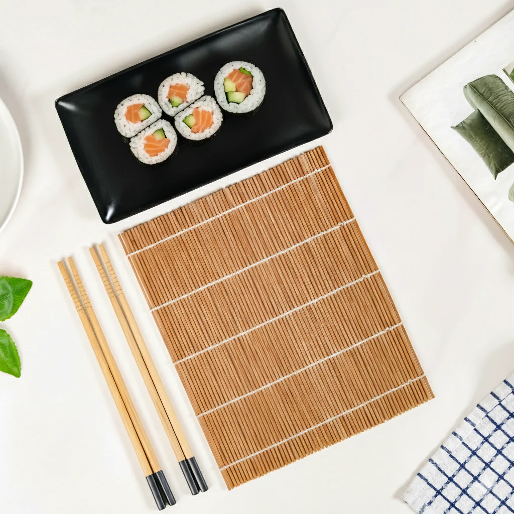 Sushi Kit With Rolling Mat And Chopsticks Set Of 4 - Image 7