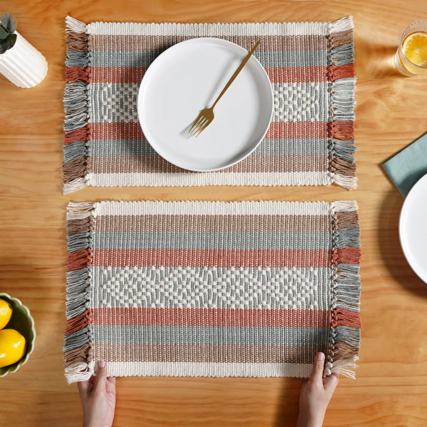 Sustainable Cotton Placemat Set Of 6 - Image 3