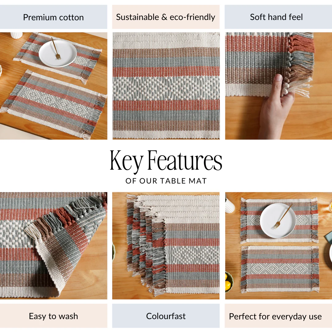 Sustainable Cotton Placemat Set Of 6 - Image 5