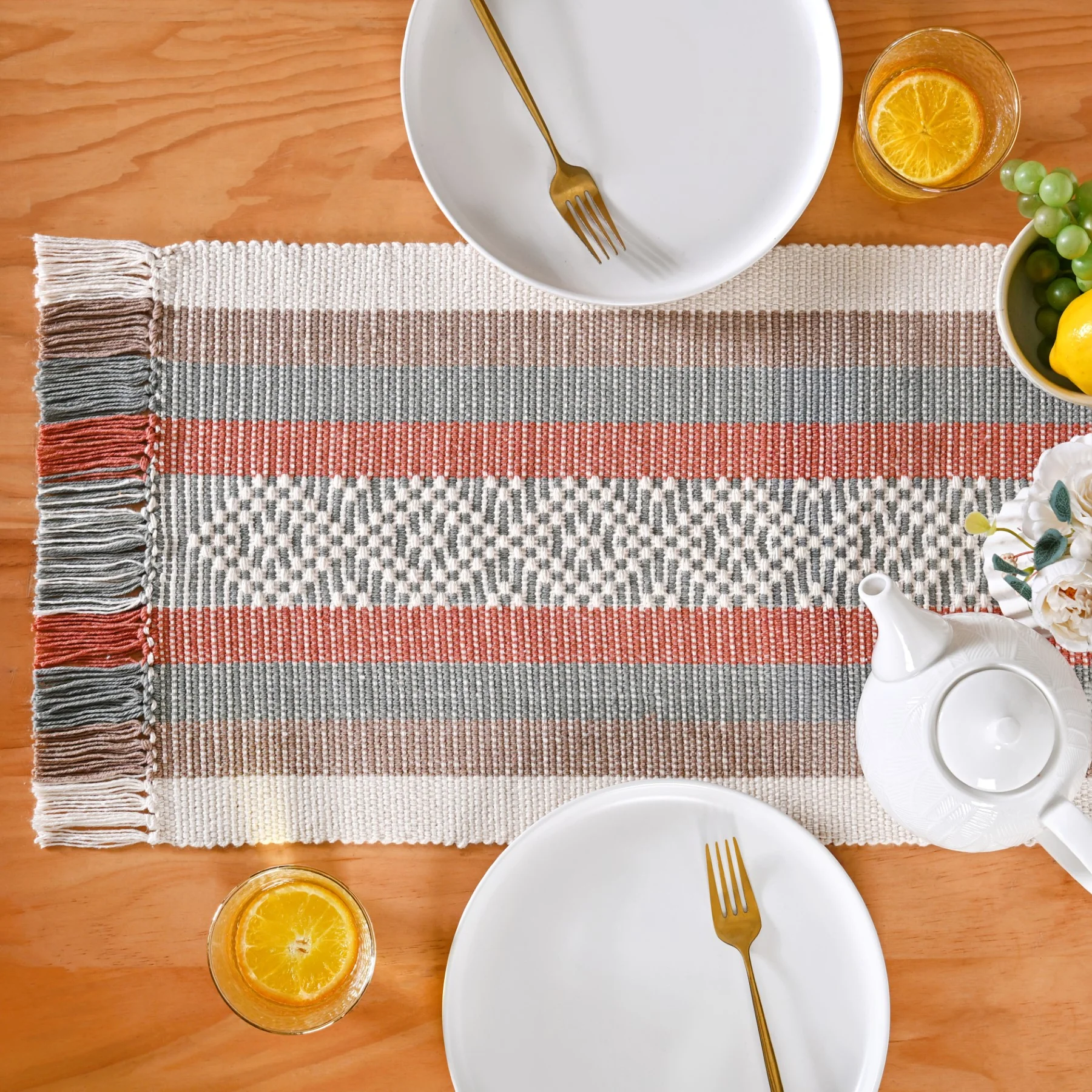 Sustainable Cotton Runner 180x33cm - Image 3