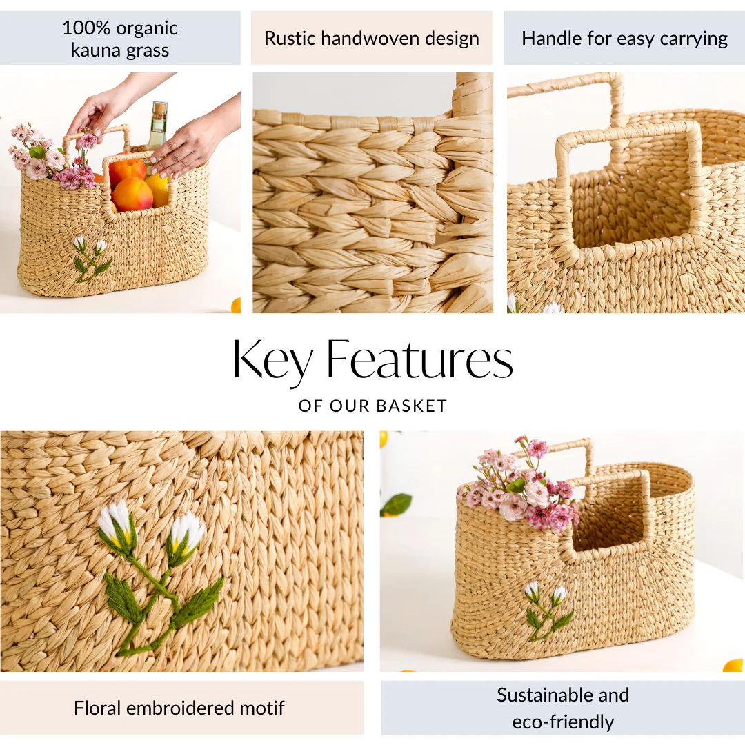 Sustainable Kauna Basket With Handles - Image 5
