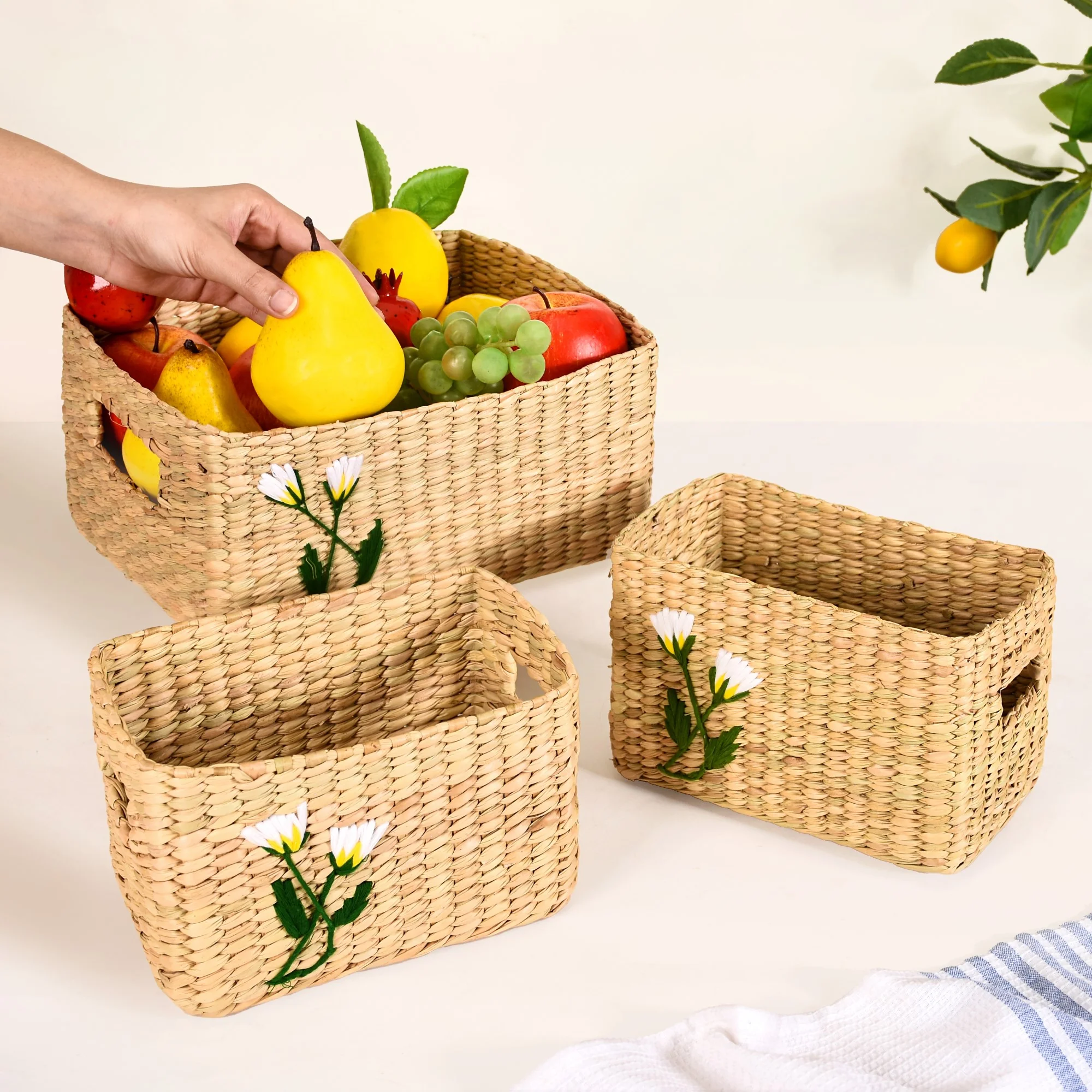 Sustainable Kauna Storage Baskets Set Of 3 - Image 3