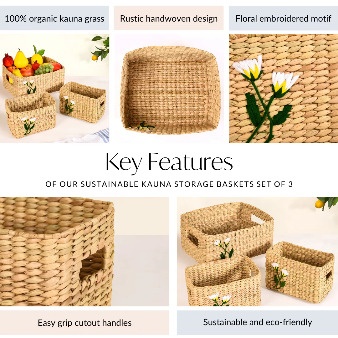 Sustainable Kauna Storage Baskets Set Of 3 - Image 5