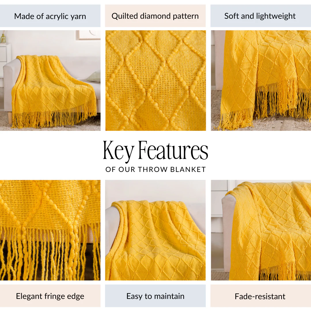 Sweet Corn Yellow Couch Throw - Image 4