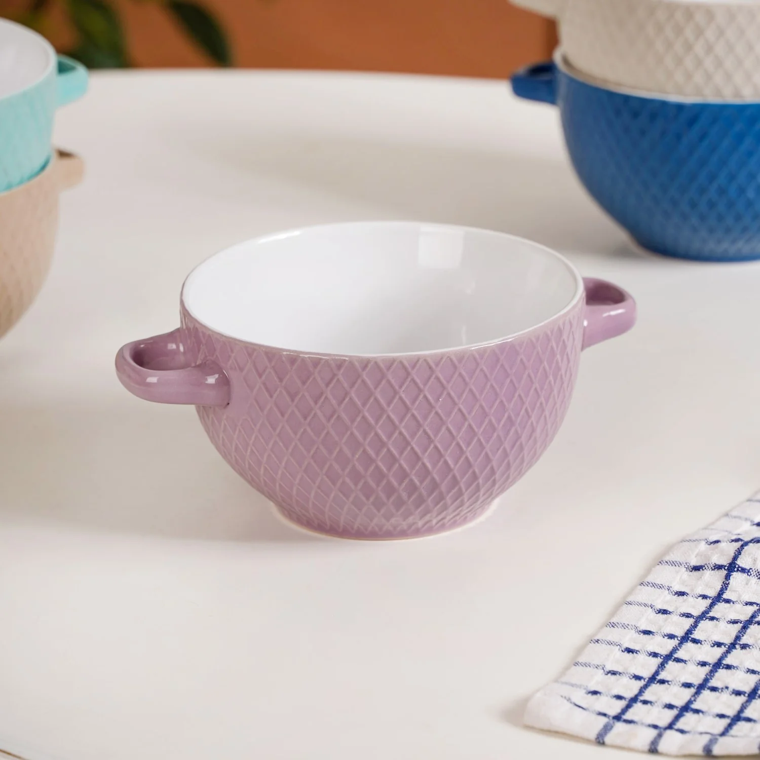 Tara Ceramic Bowl Set Of 6 Multicolour 650ml - Image 8