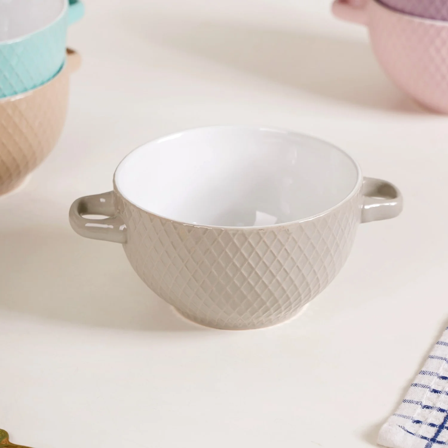Tara Ceramic Bowl Set Of 6 Multicolour 650ml - Image 9