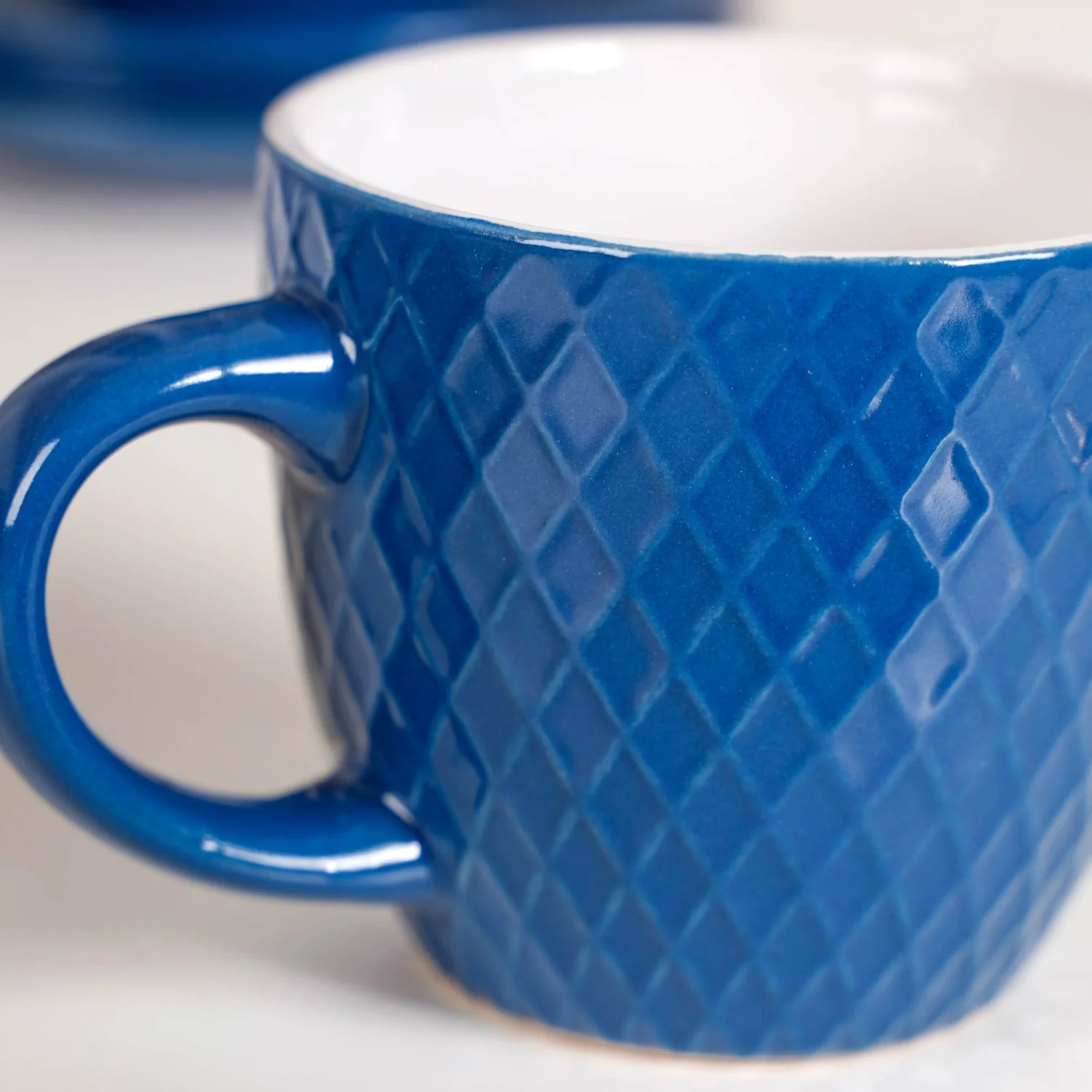 Tara Tea Cup And Saucer Set Of 6 Dark Blue 225ml - Image 8