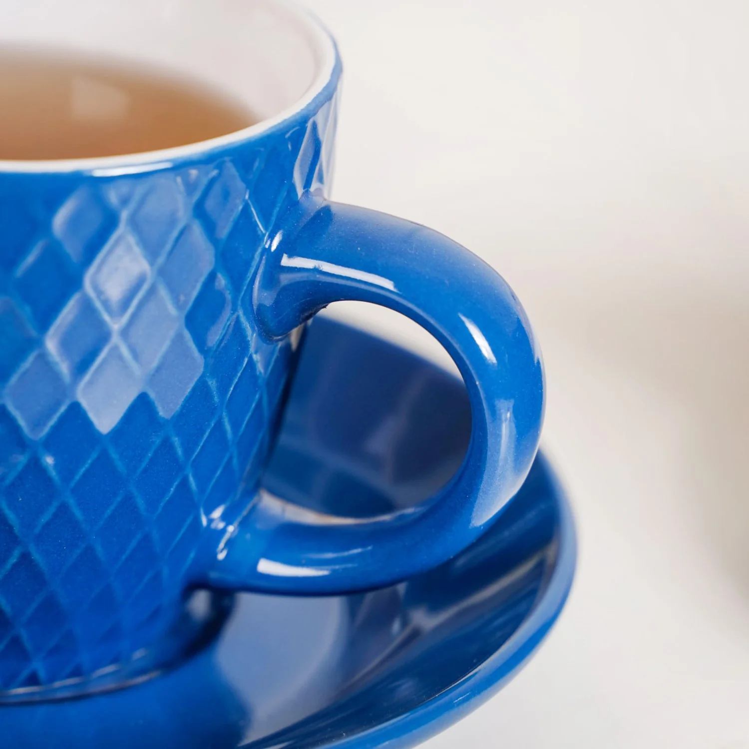 Tara Tea Cup And Saucer Set Of 6 Dark Blue 225ml - Image 9
