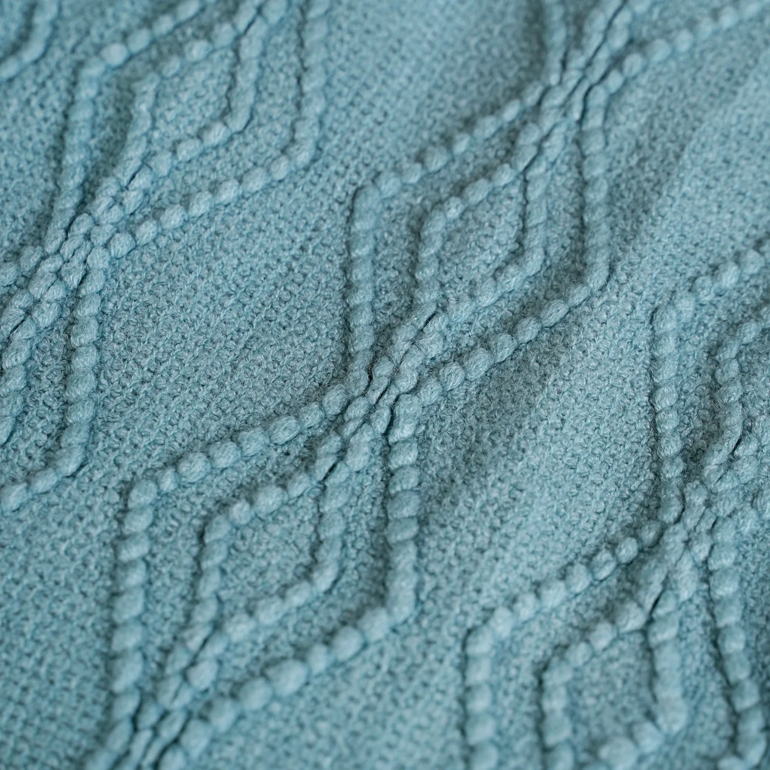 Teal Woven Throw Blanket - Image 2