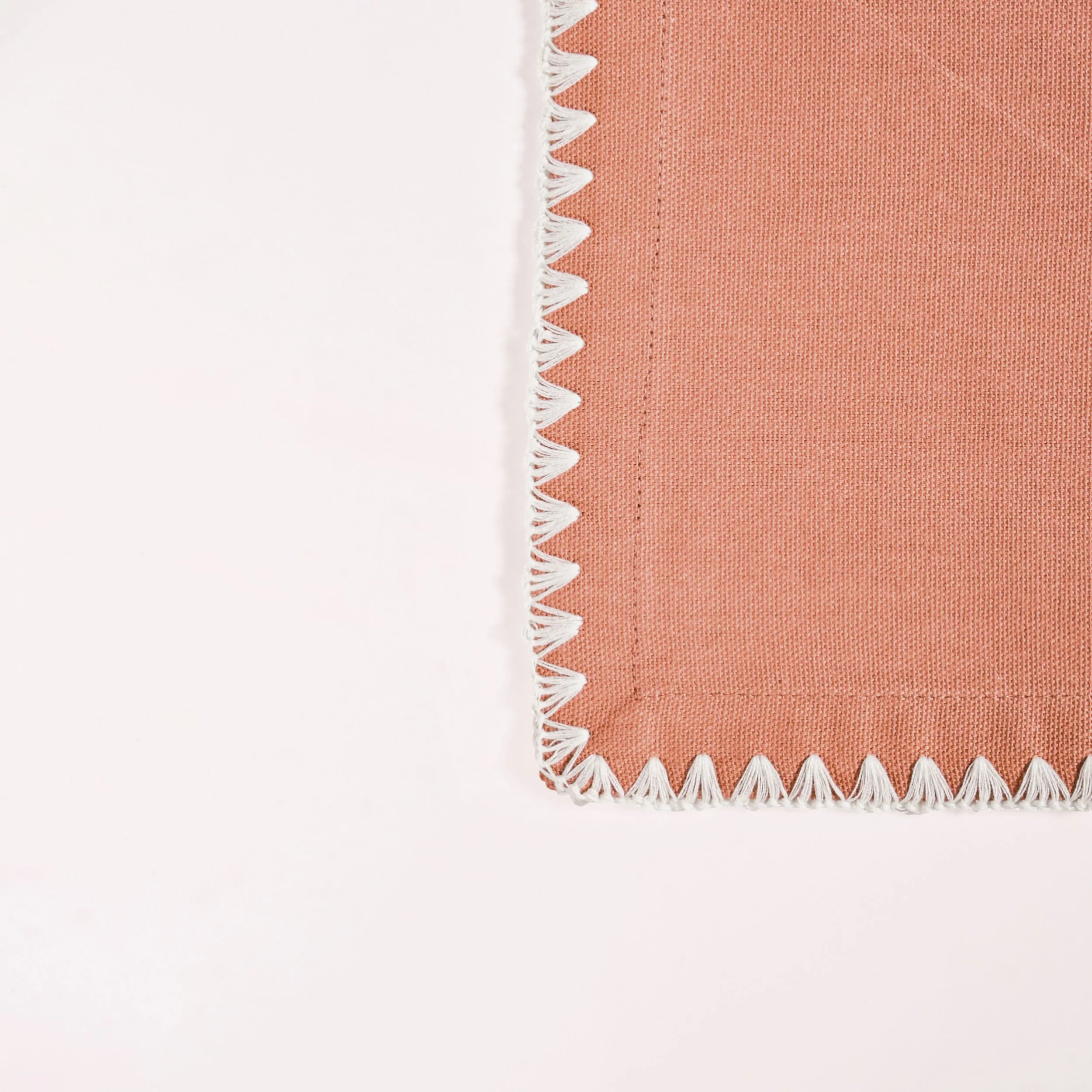 Terracotta Embroidered Edges Table Napkin Set Of 4 - Image 2