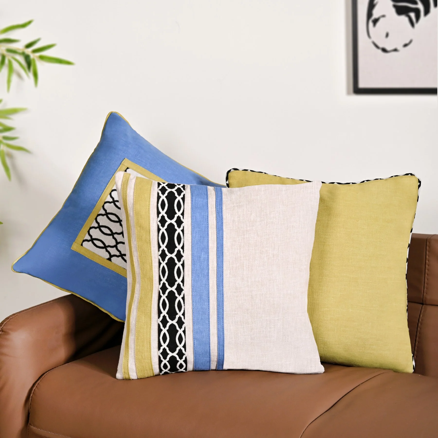 Textured Trio Cushion Cover Set Of 3 40x40cm - Image 2