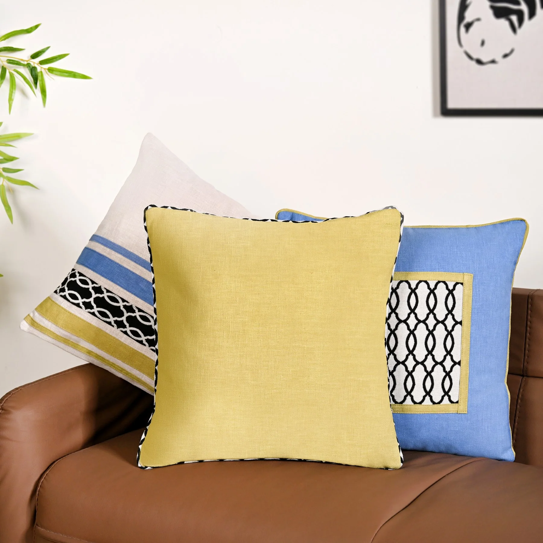 Textured Trio Cushion Cover Set Of 3 40x40cm - Image 8