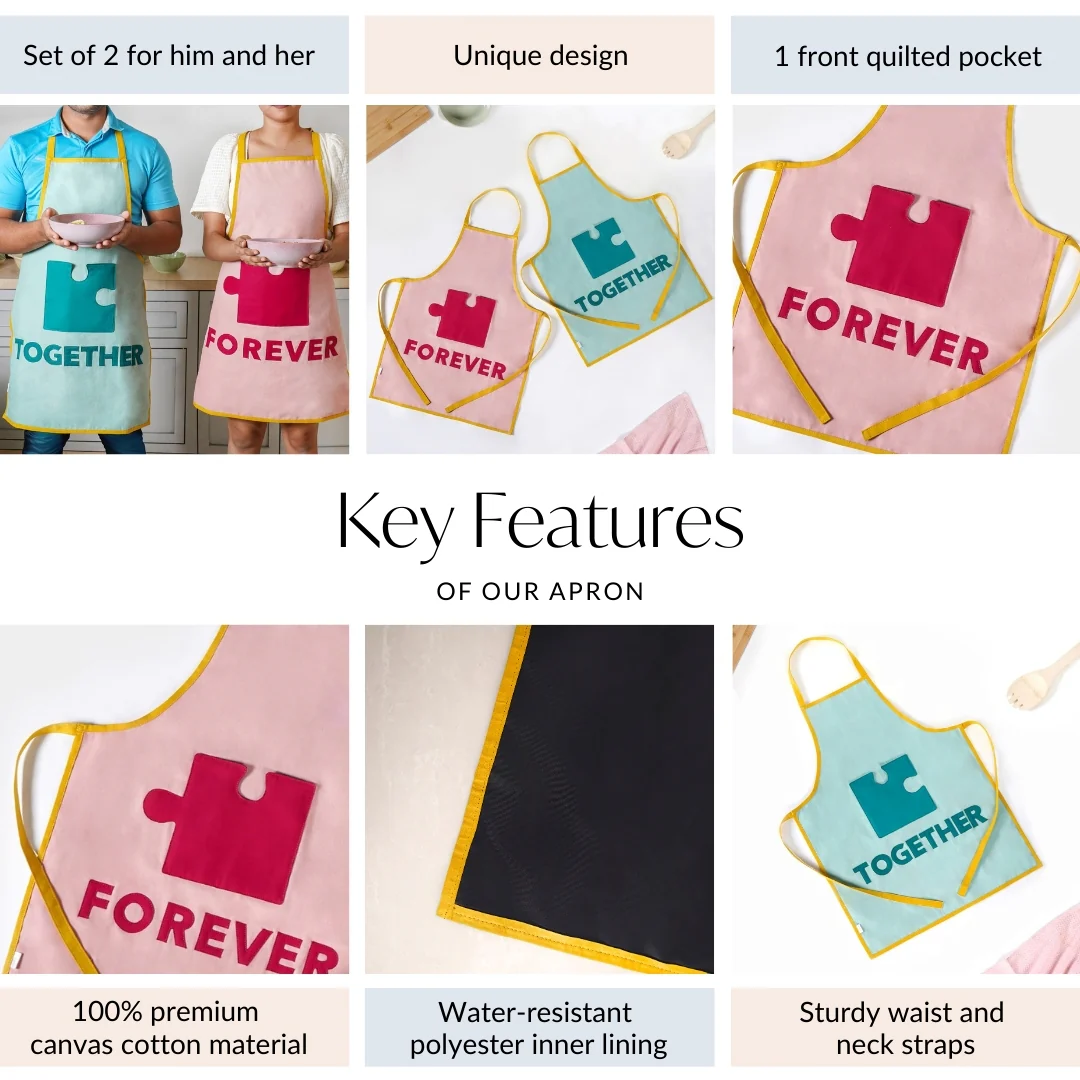 Together Forever Couple Apron Set - Image 4