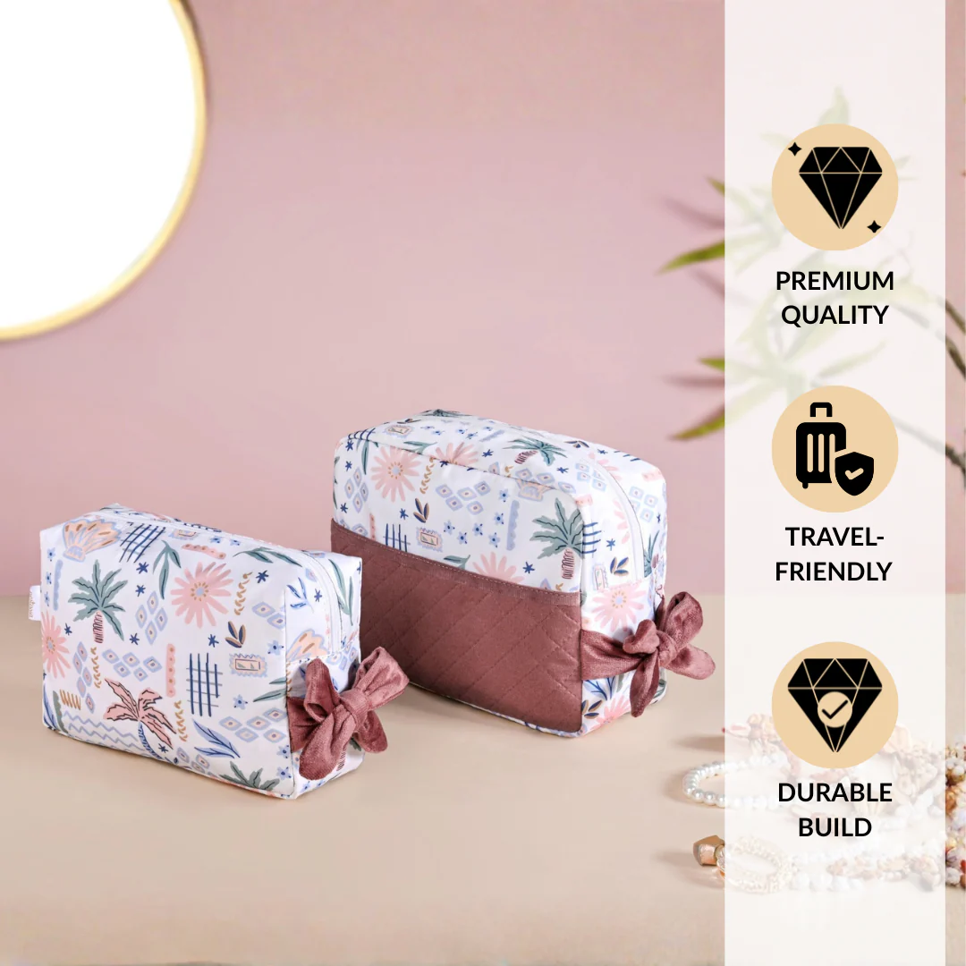 Tropical Travel Toiletry Kit Bag Set Of 2 - Image 4