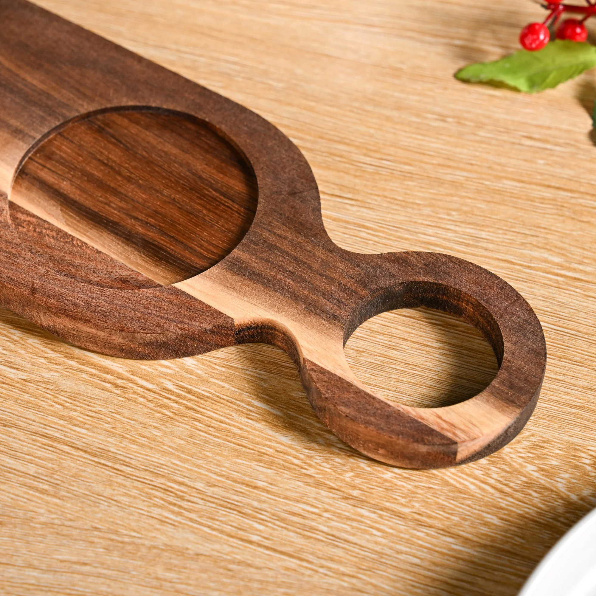 Tree Trail Mix Serving Bowls With Acacia Tray Set Of 4 - Image 6