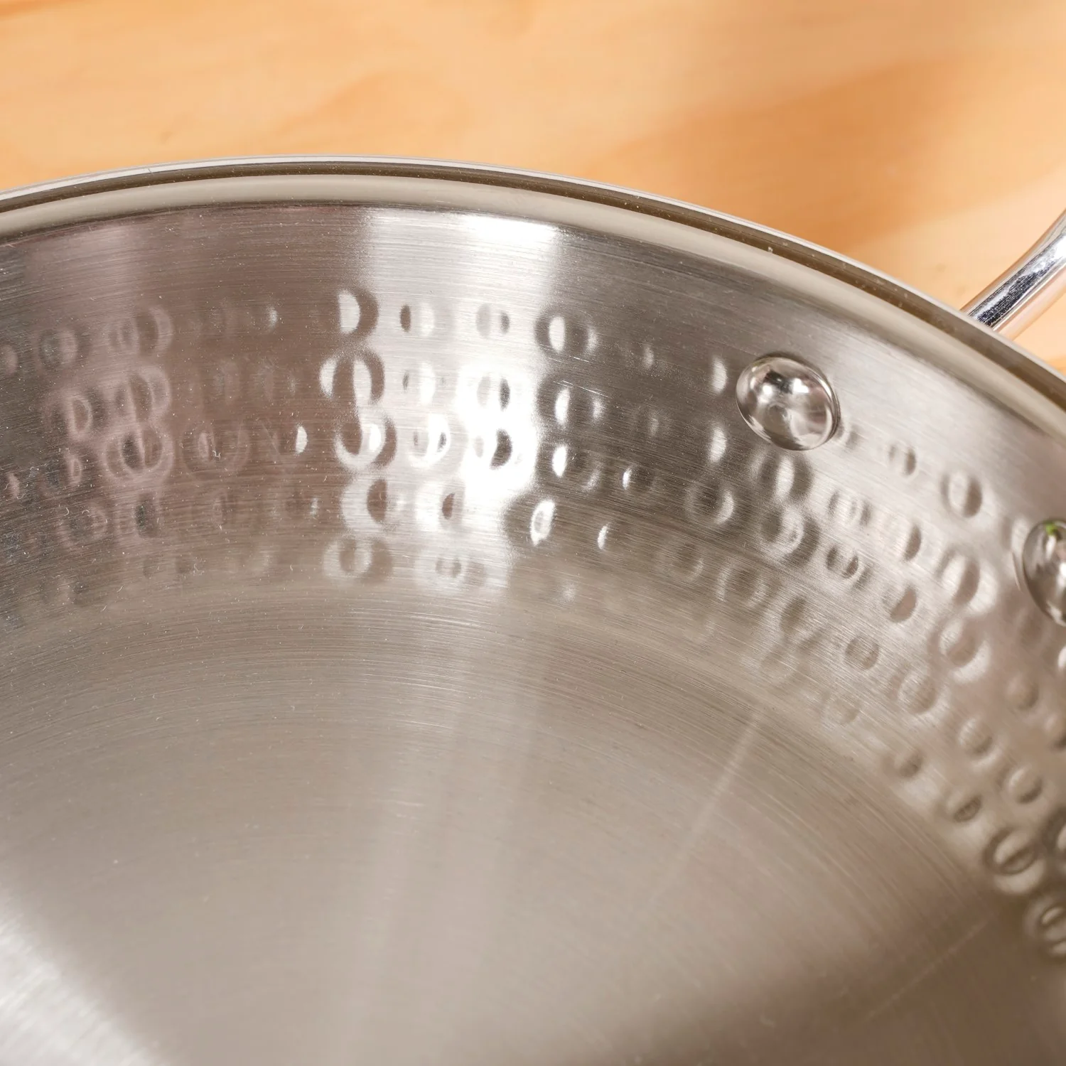 Tri-Ply Hammered Stainless Steel Frying Pan 1000ml - Image 7