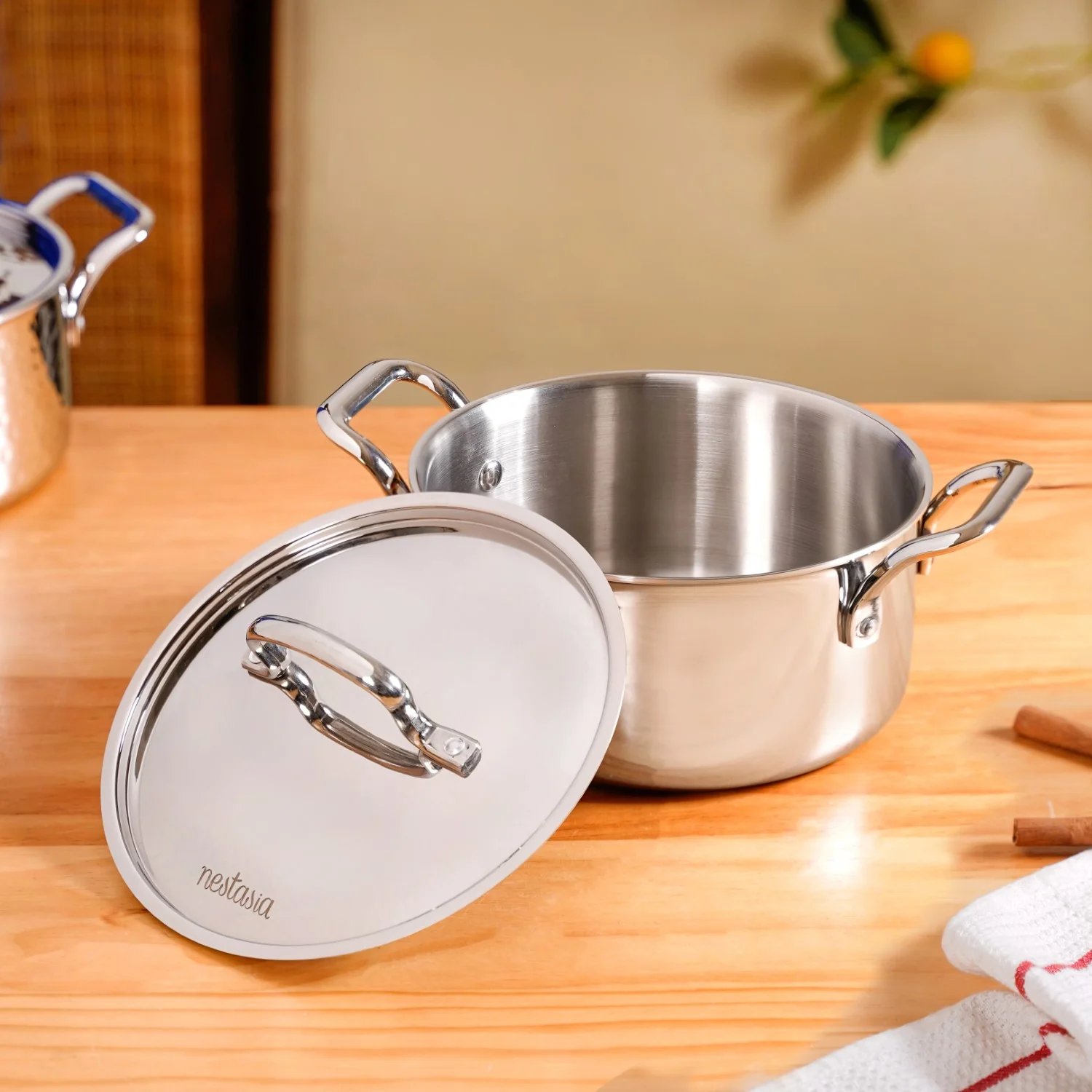 Triply Master Cook Set With Frying Pan Kadai Casserole And Saucepan - Image 7