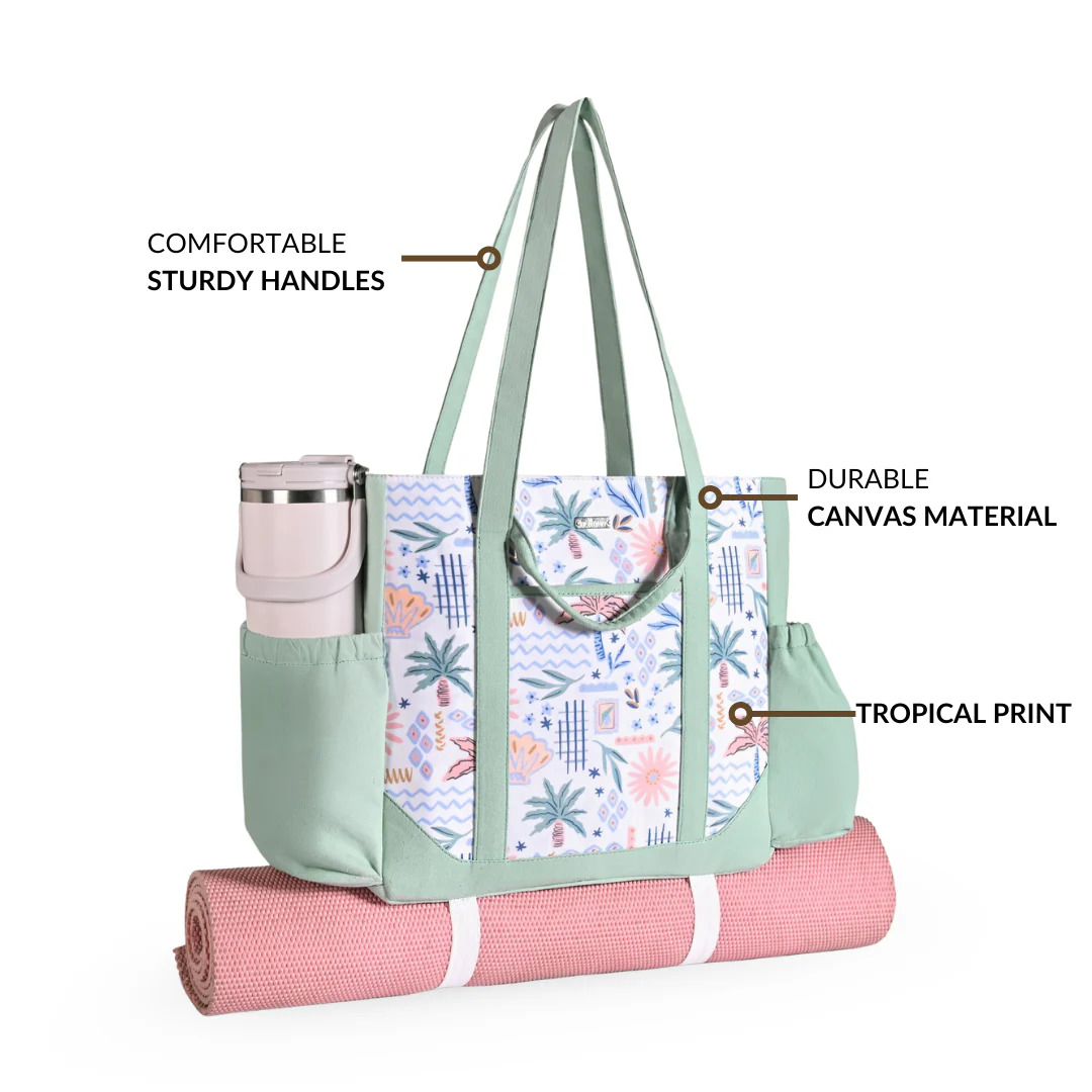 Tropical Mint Multipurpose Travel Tote - Image 4