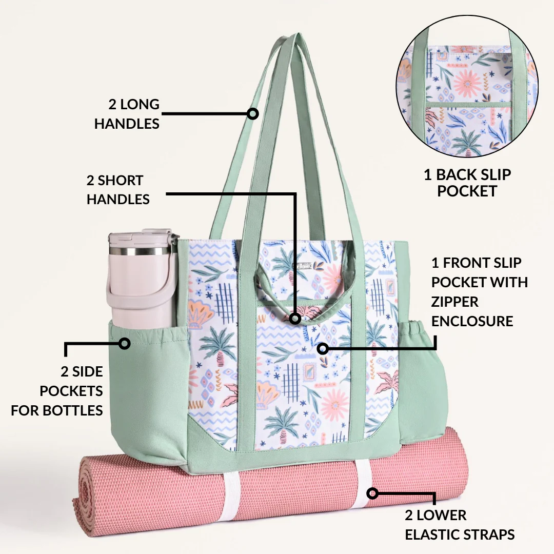 Tropical Mint Multipurpose Travel Tote - Image 5