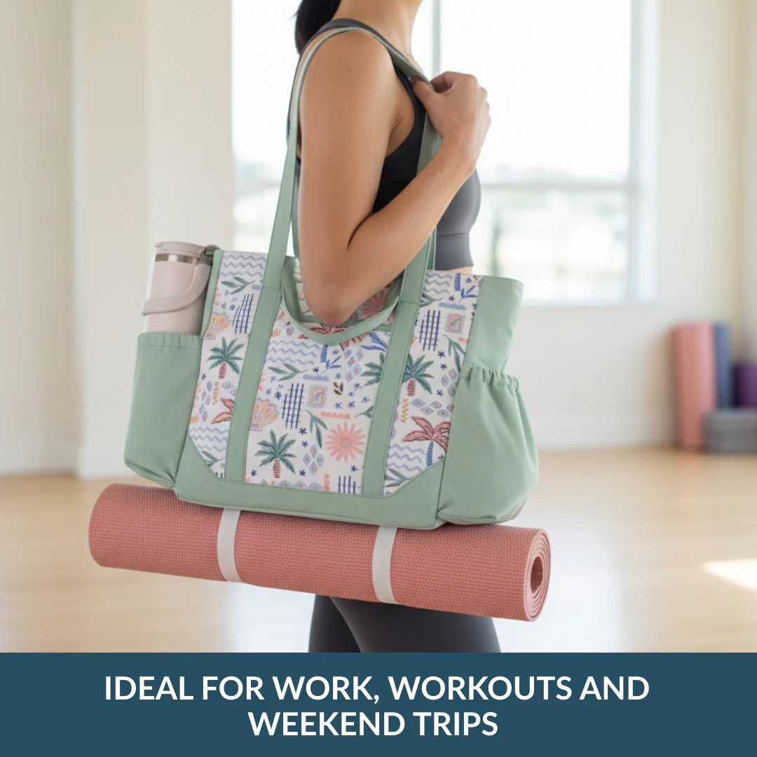 Tropical Mint Multipurpose Travel Tote - Image 7