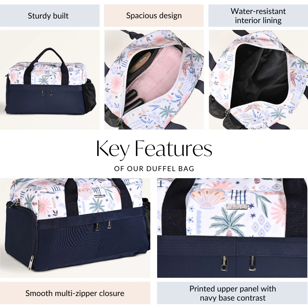 Tropical Print Lightweight Travel Duffle Bag - Image 5