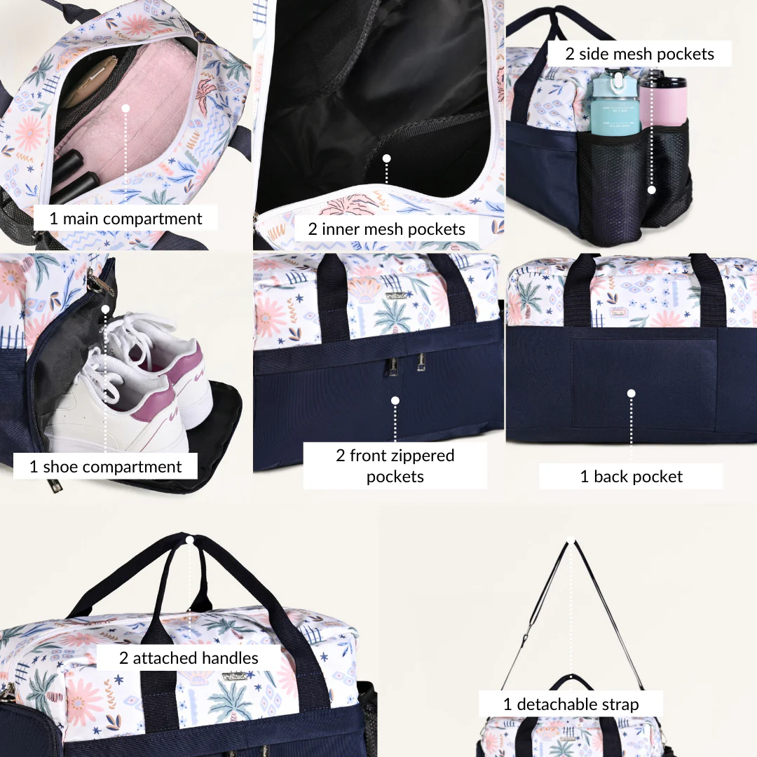 Tropical Print Lightweight Travel Duffle Bag - Image 6
