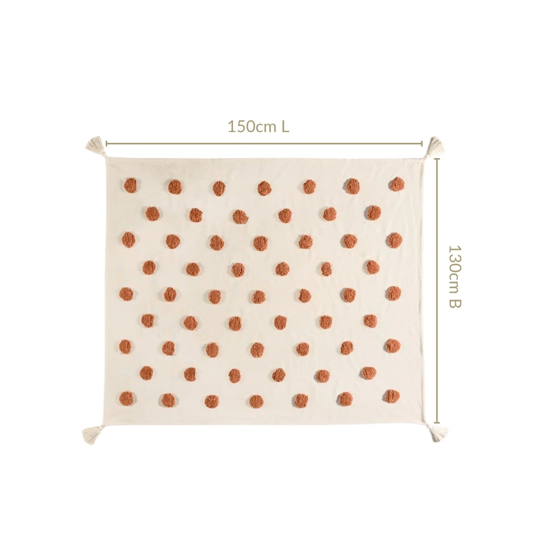 Tuft And Tassel Pure Cotton Throw - Image 4