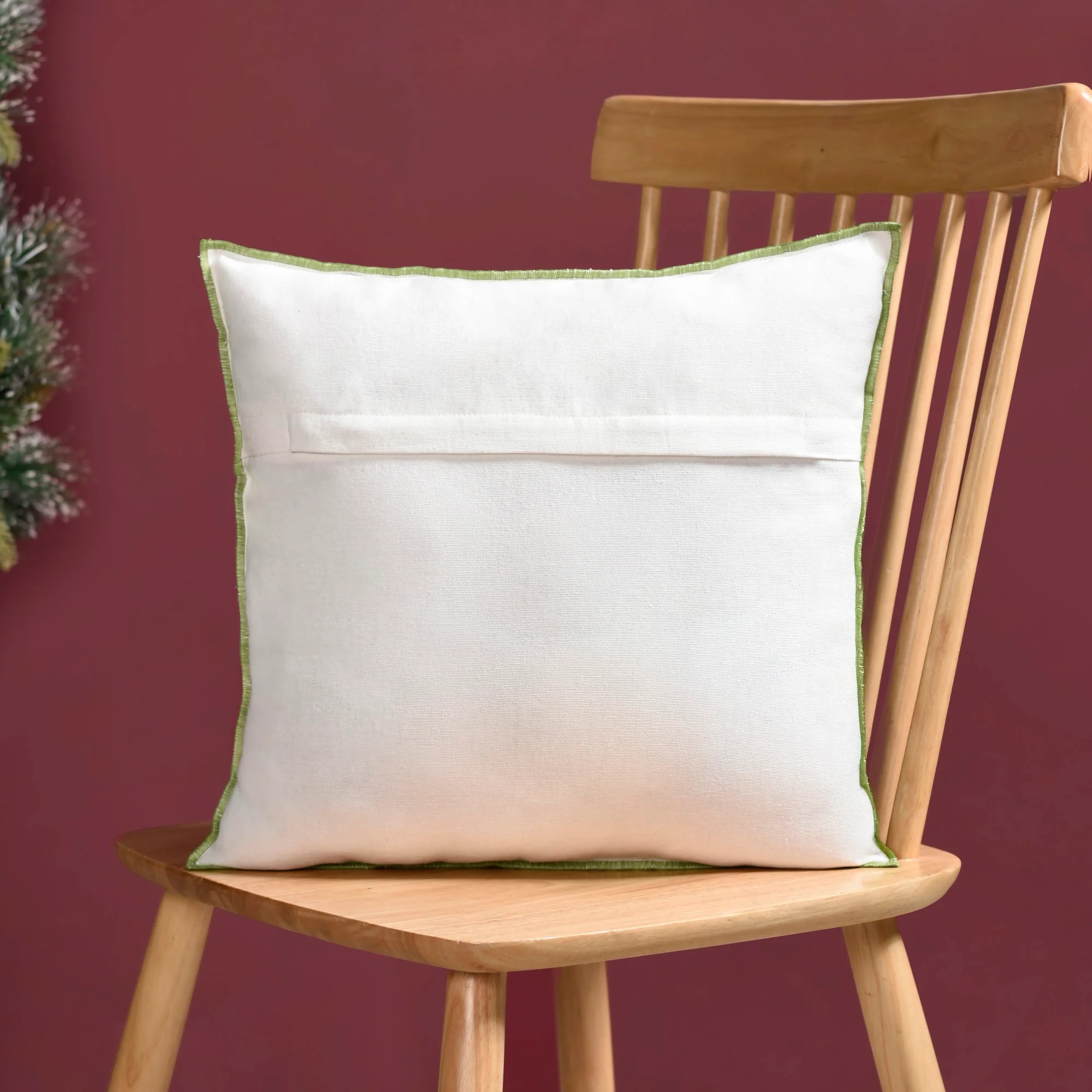 Tufted Embroidery Bear Cotton Cushion Cover 40x40cm - Image 8