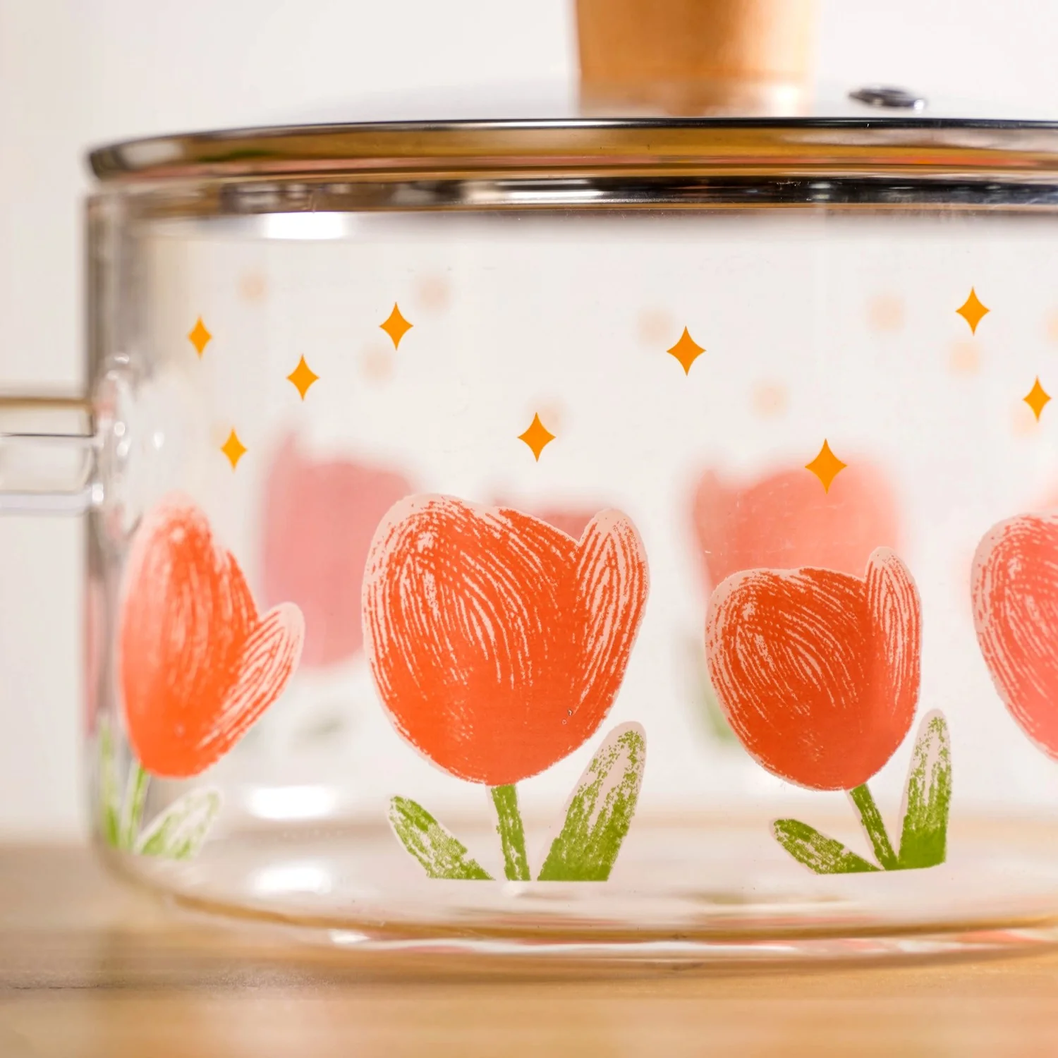 Tulip Borosilicate Glass Cooking Pot With Lid 1800ml - Image 8