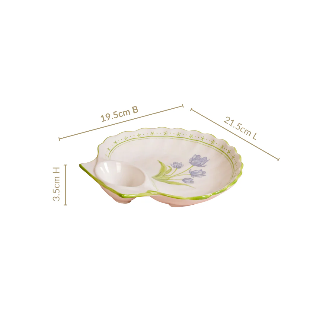 Tuscany Ceramic Section Plates Set Of 2 - Image 4