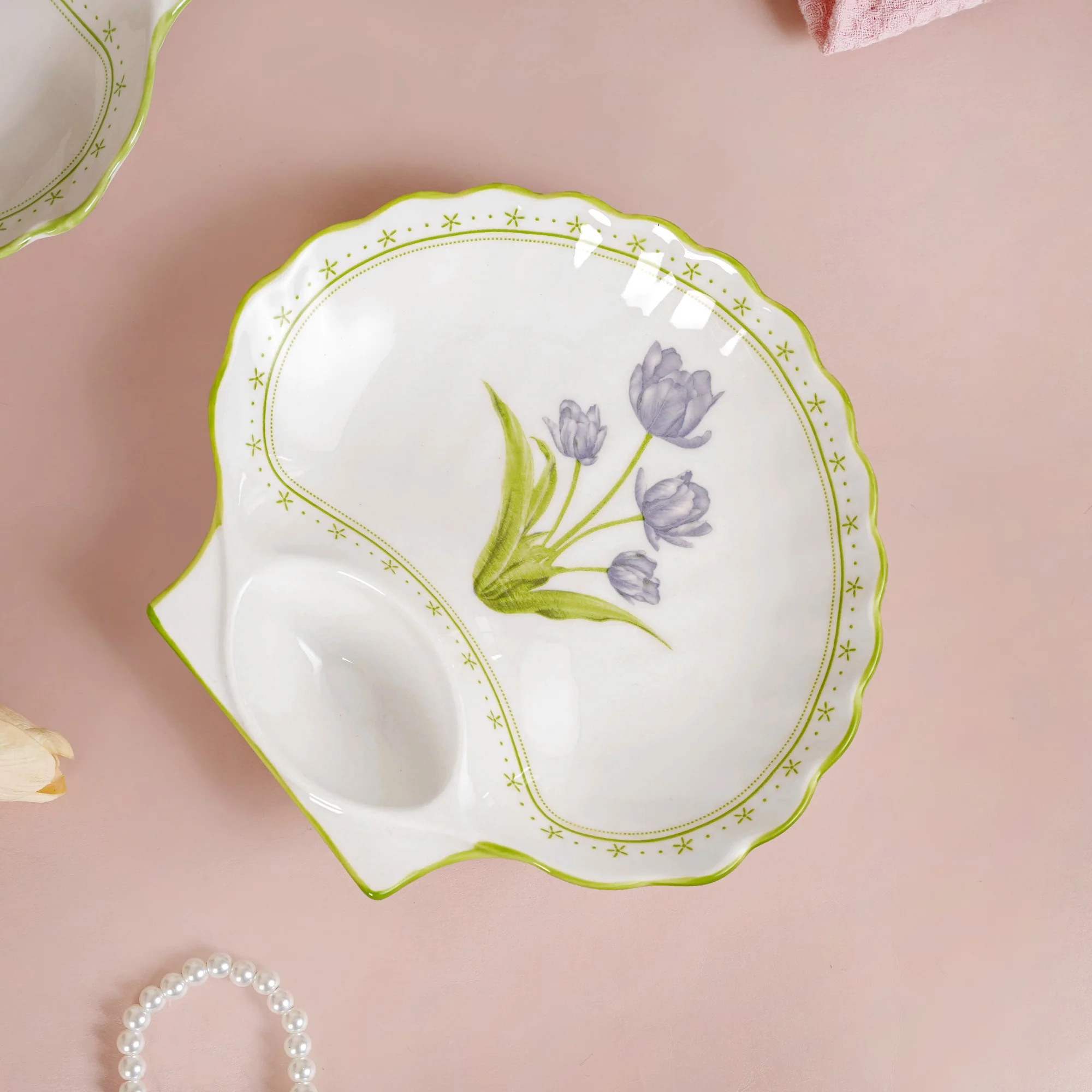 Tuscany Ceramic Section Plates Set Of 2 - Image 8