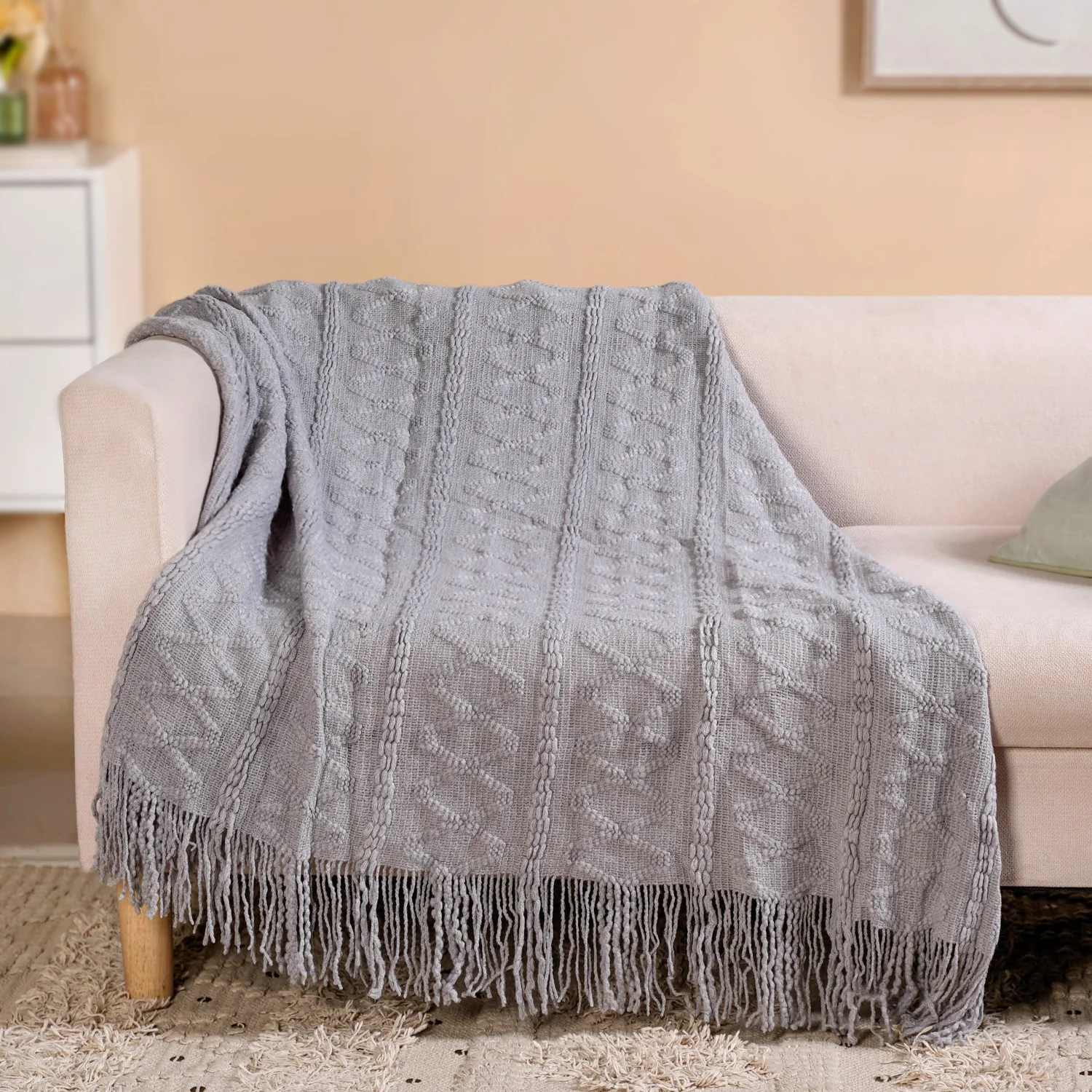 Urban Slate Grey Couch Throw - Image 2