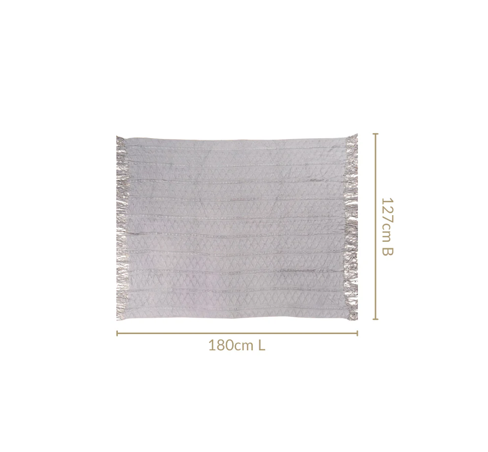 Urban Slate Grey Couch Throw - Image 3