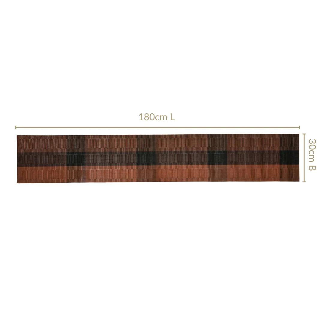 Urban Stripes Reversible Brown Table Runner 180x30cm - Image 4