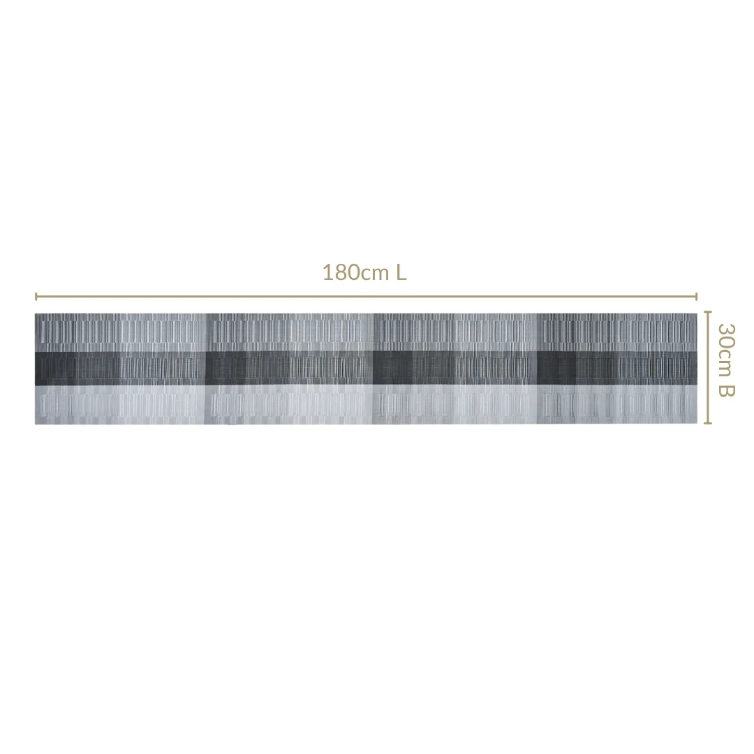 Urban Stripes Reversible Grey Table Runner 180x30cm - Image 4