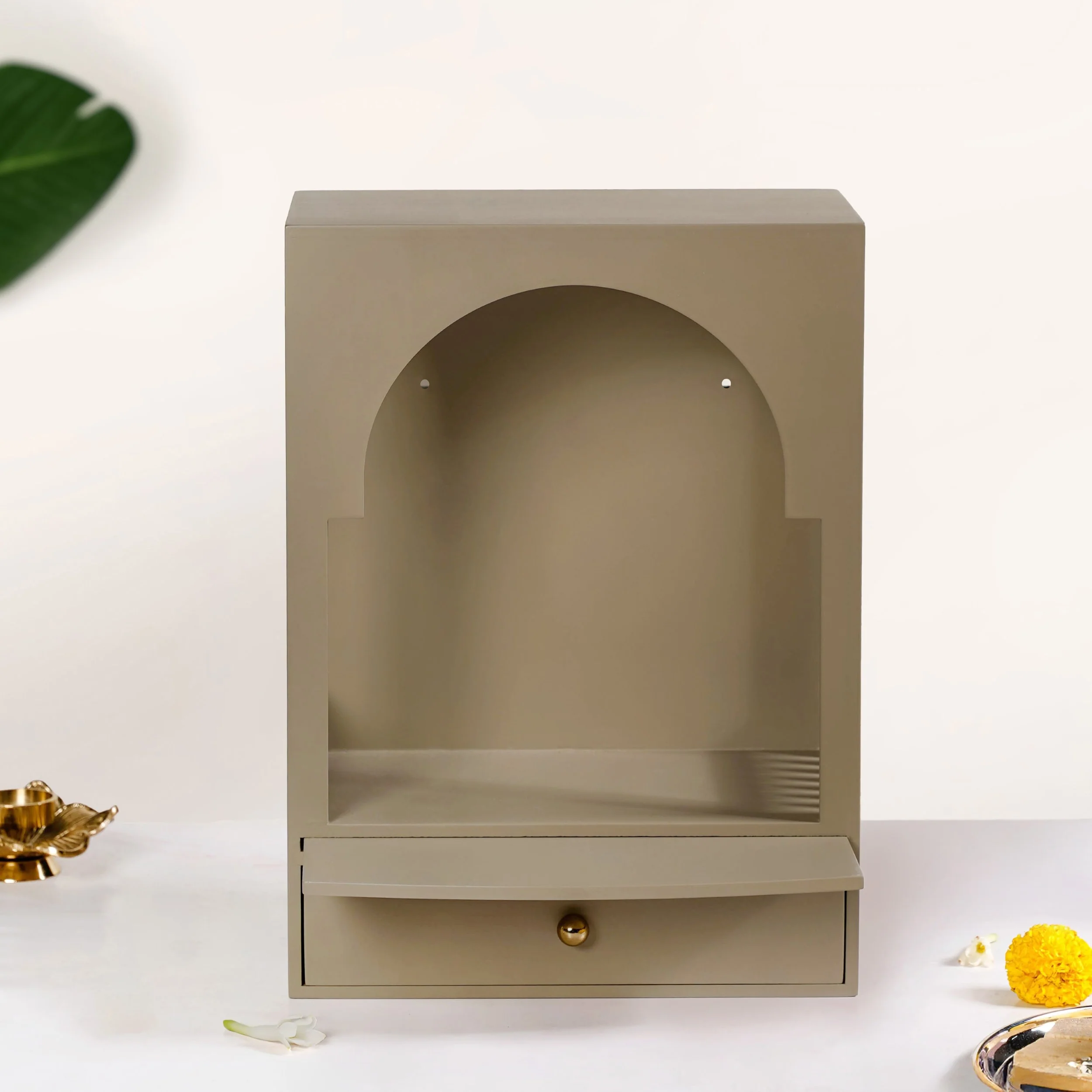 Urban Wall Mountable Mandir For Home Medium 30x17x42cm - Image 3