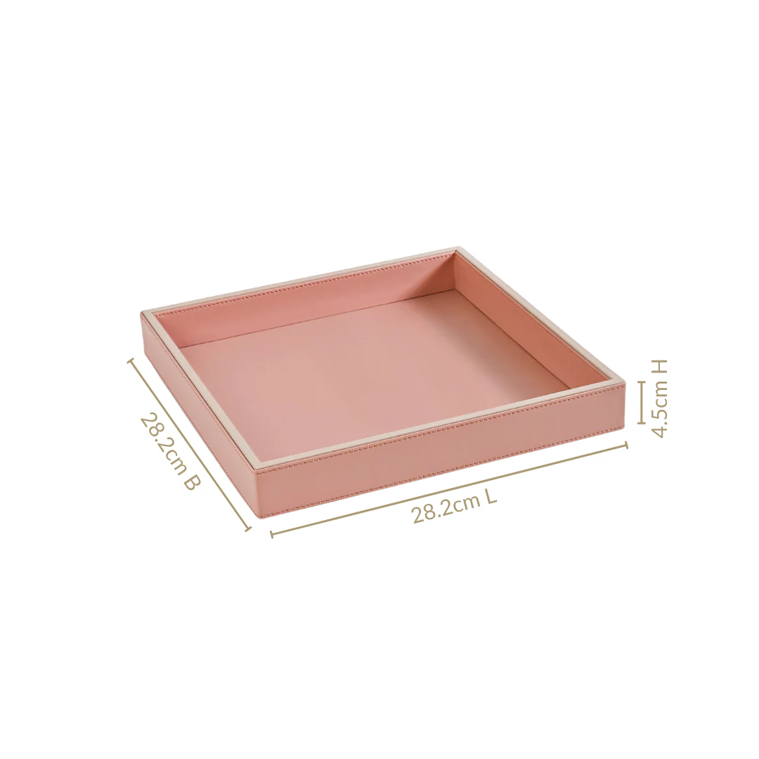 Vegan Leather Desk Organizer Tray Pink - Image 3