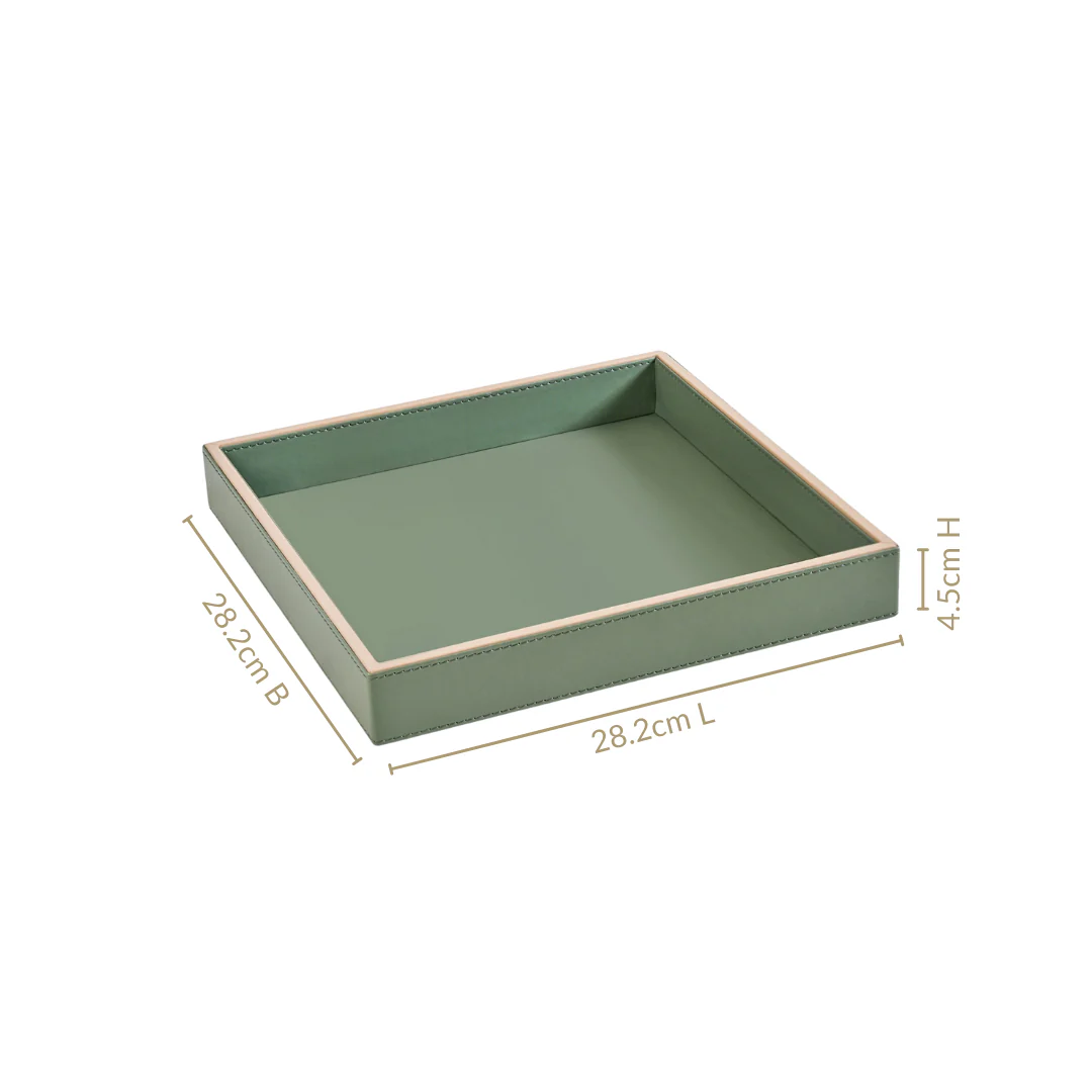 Vegan Leather Desk Organizer Tray Sage Green - Image 3