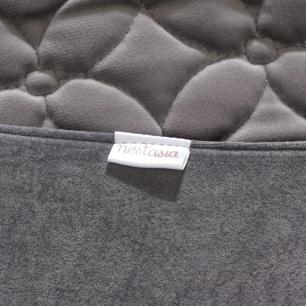 Velvet Cushion Cover & Bed Runner Set Of 3 Grey - Image 11
