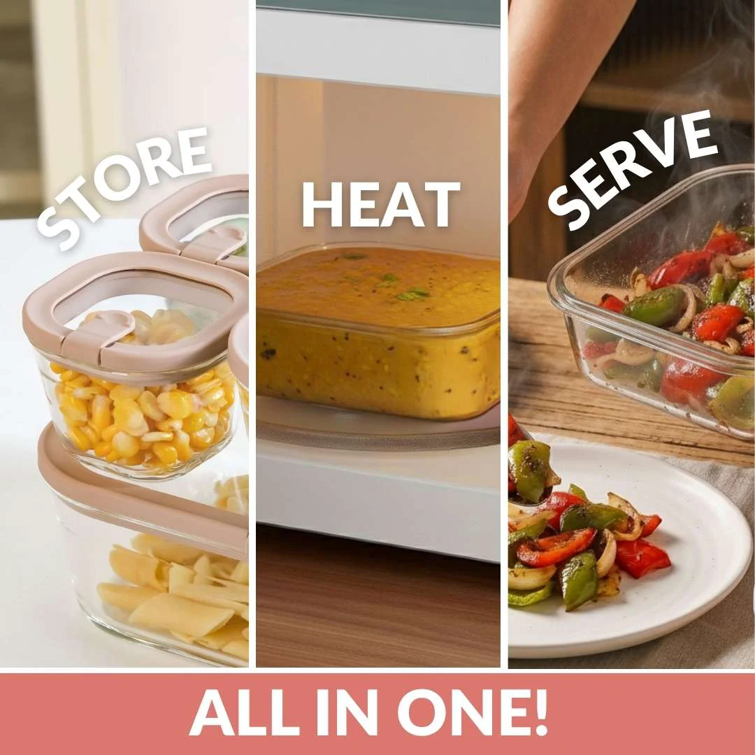 Vento Food Storage Container Set Of 4 220ml 1320ml 2500ml Beige Brown - Image 7