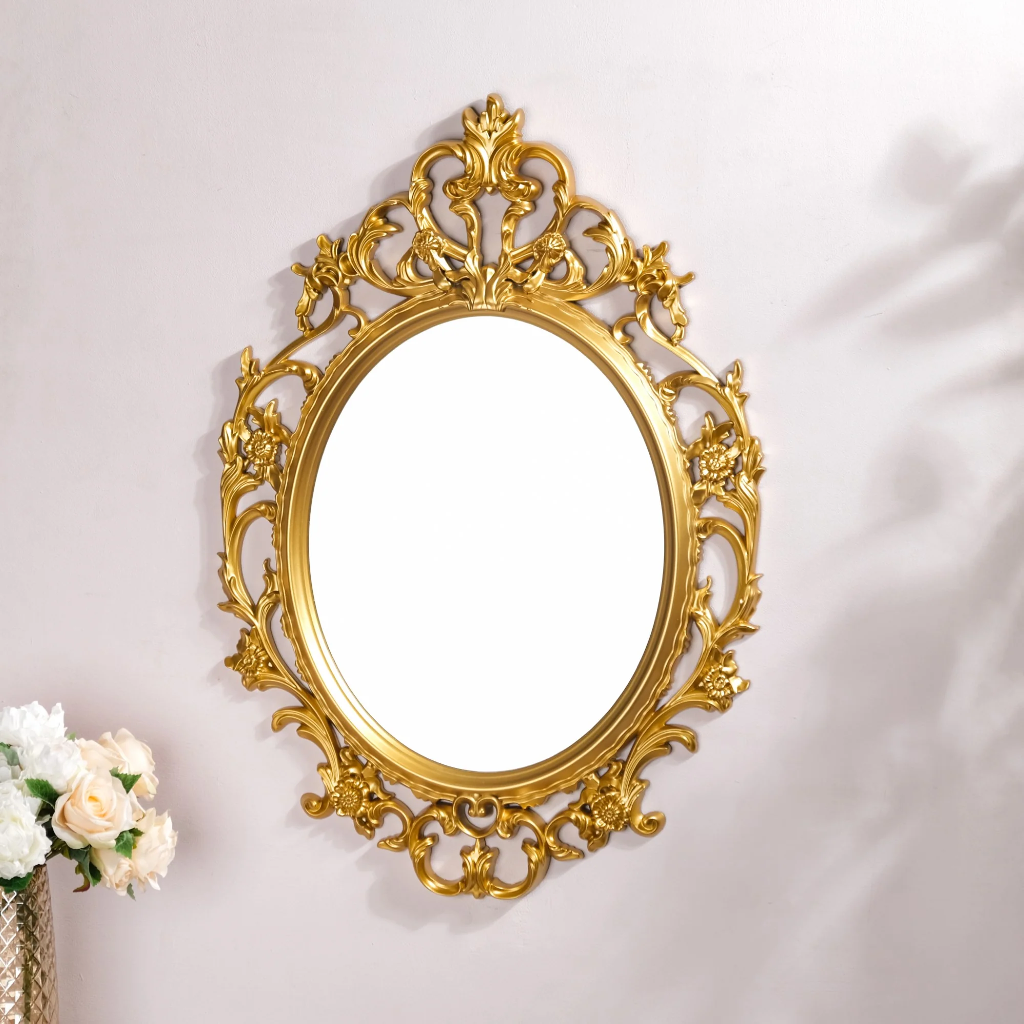 Victorian Wall Mirror Gold Large - Image 5