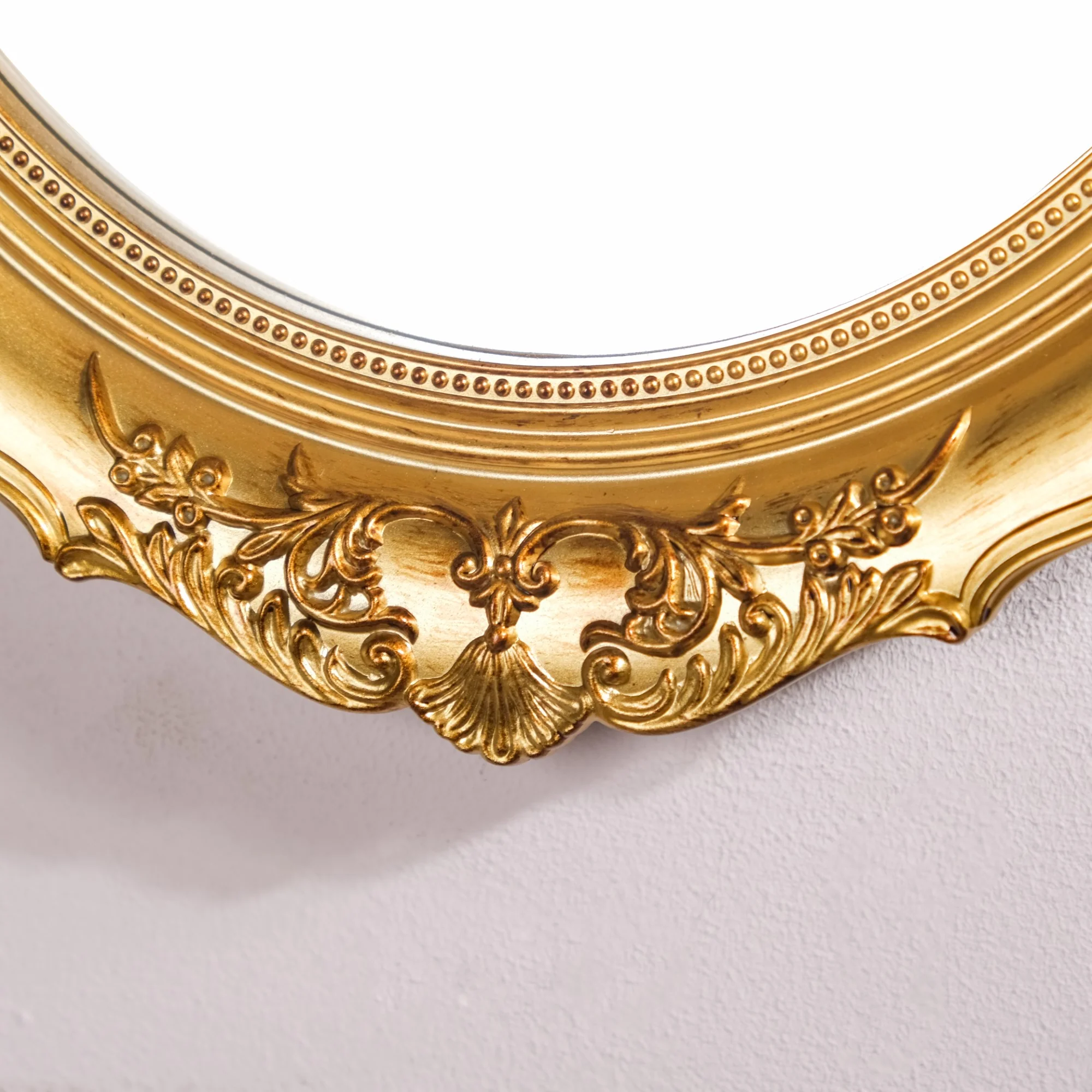 Vintage Oval Wall Mirror Gold - Image 3