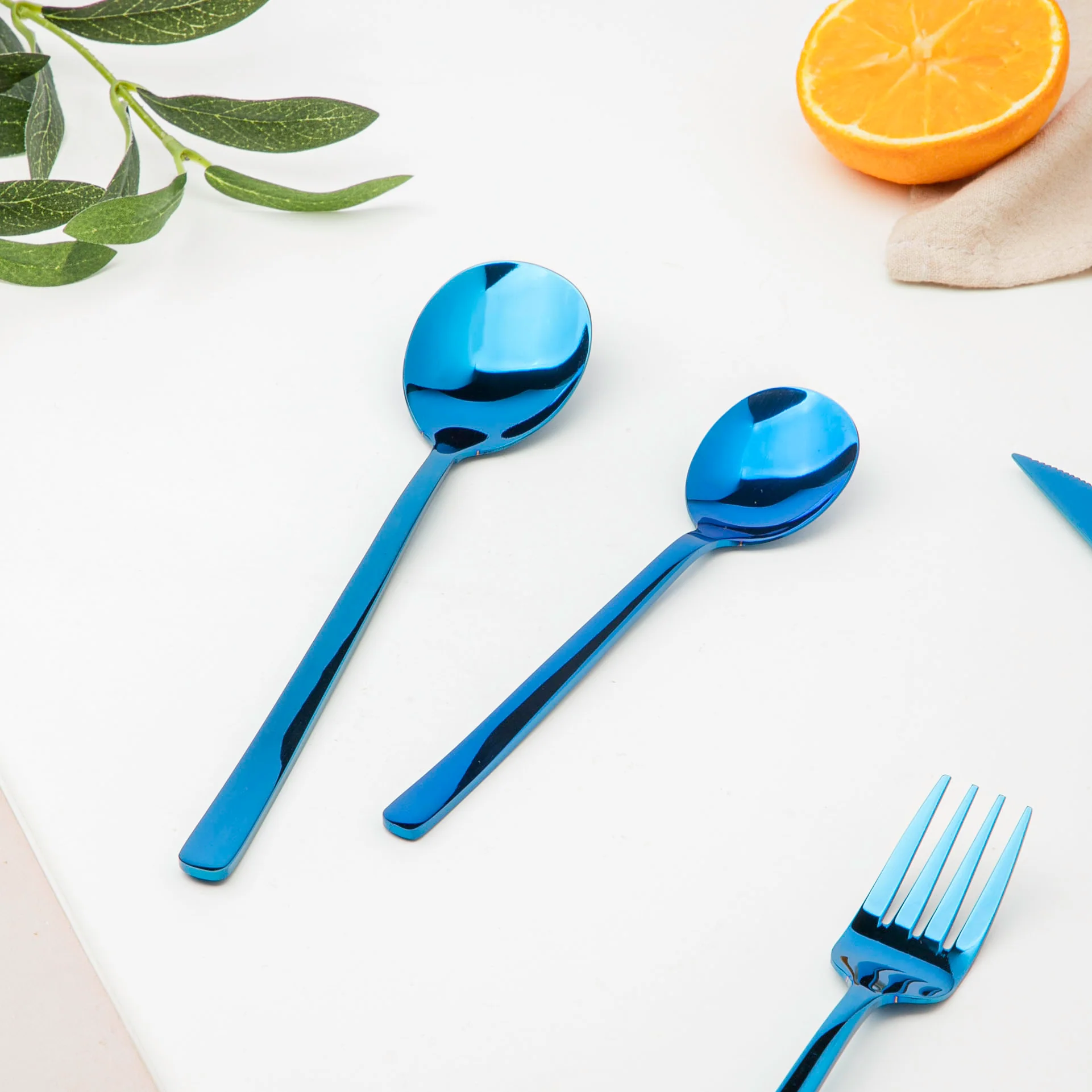 Vintage Stainless Steel Cutlery Set Of 4 Blue - Image 5