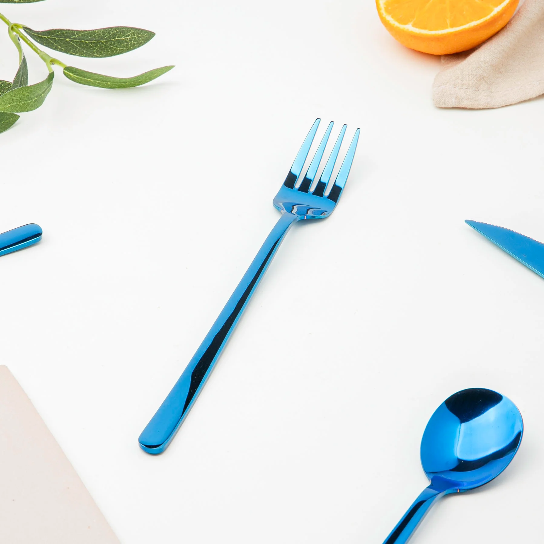 Vintage Stainless Steel Cutlery Set Of 4 Blue - Image 6
