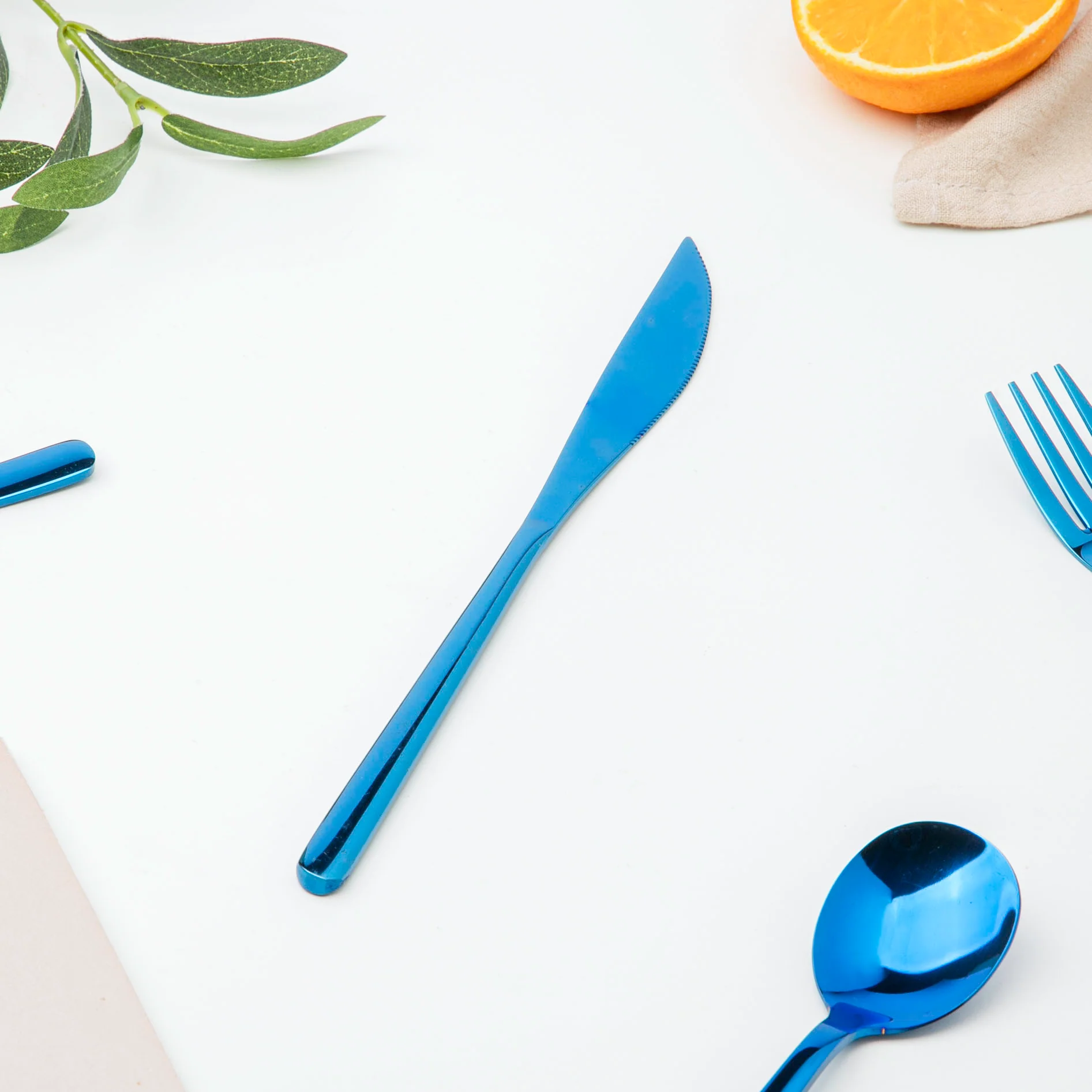 Vintage Stainless Steel Cutlery Set Of 4 Blue - Image 7