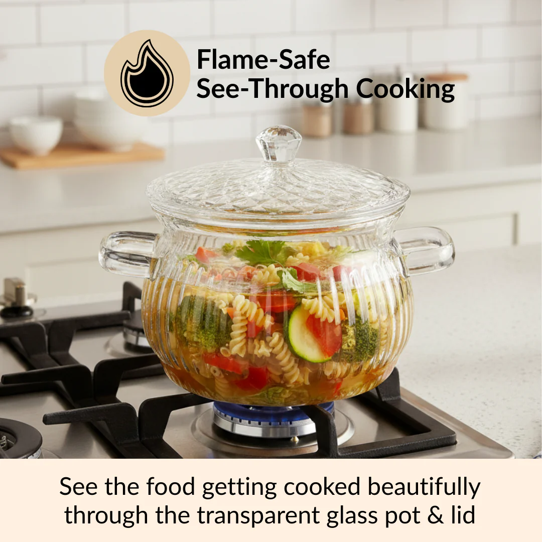 Vintage Style Embossed Cooking Pot 2000ml - Image 2