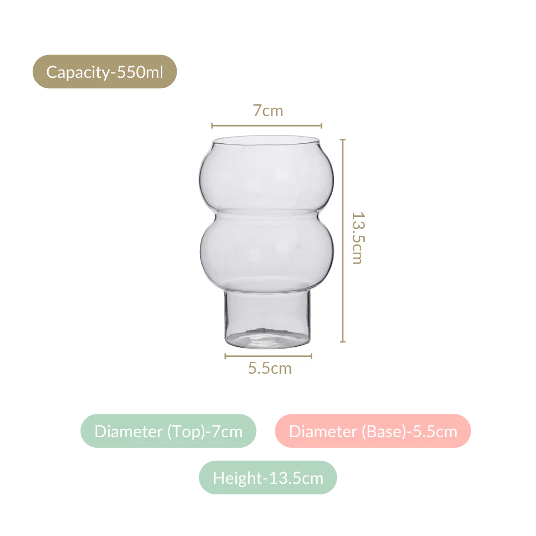 Viral Bubble Glass Tumbler Set Of 2 550ml - Image 4