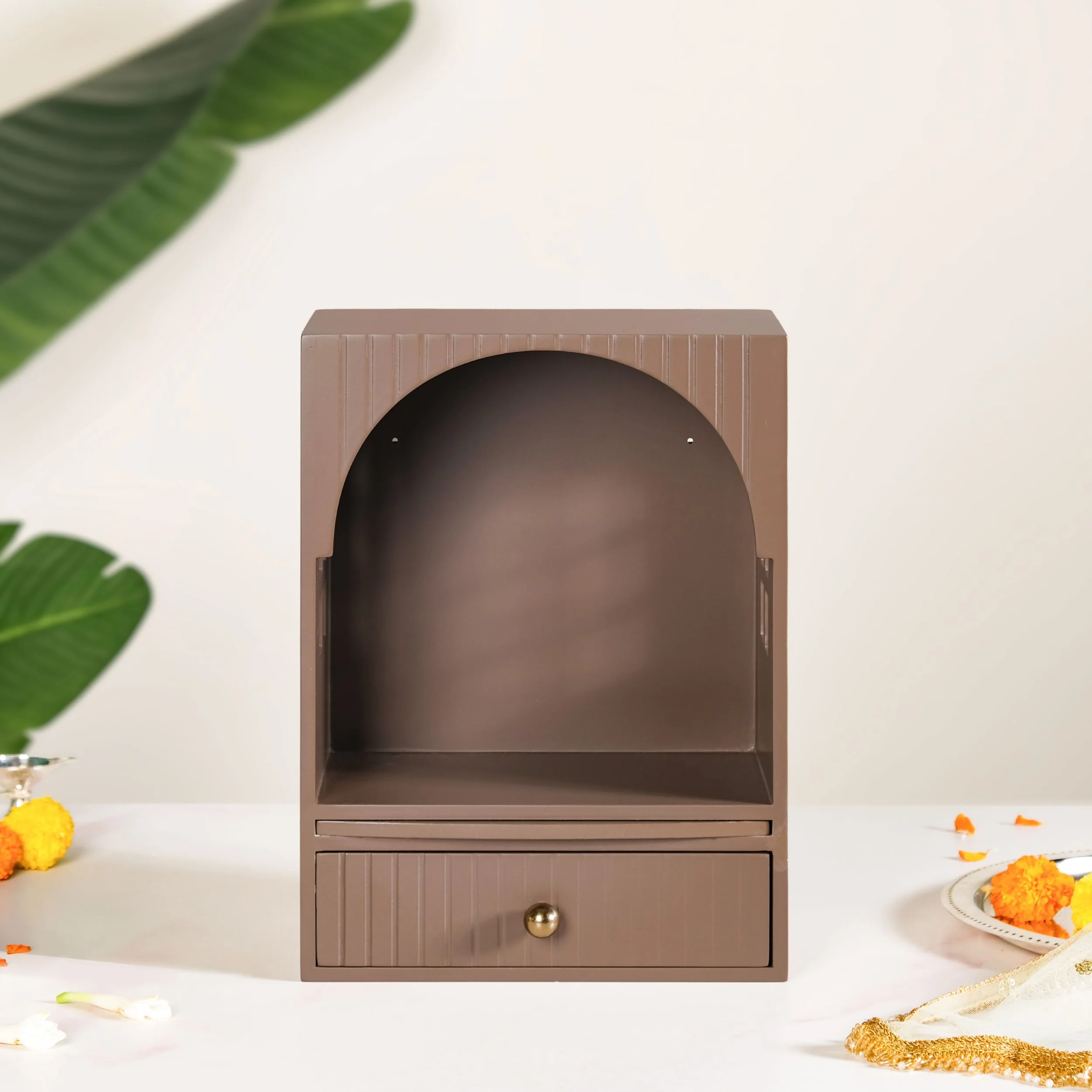 Wall Mountable Pooja Mandir For Home And Office Small 23x13x31cm - Image 2